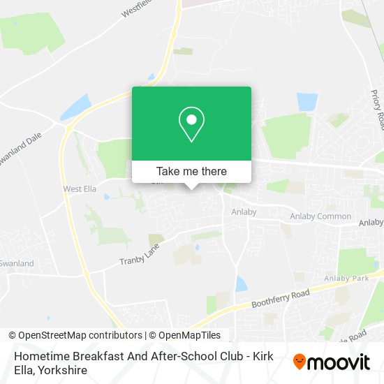 Hometime Breakfast And After-School Club - Kirk Ella map