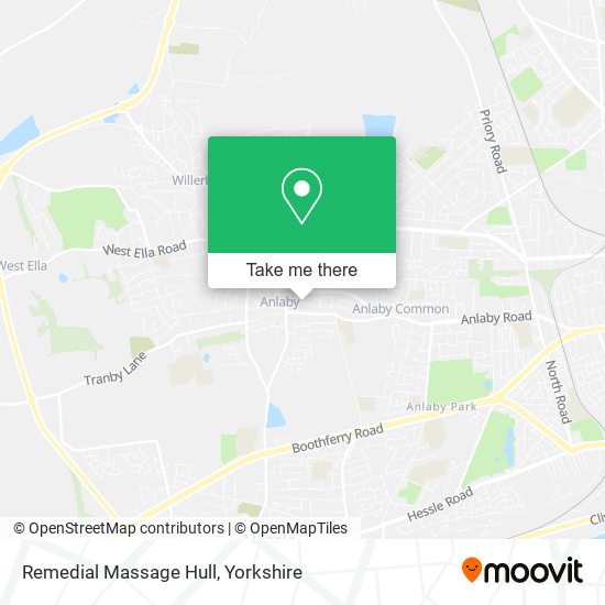 Remedial Massage Hull map