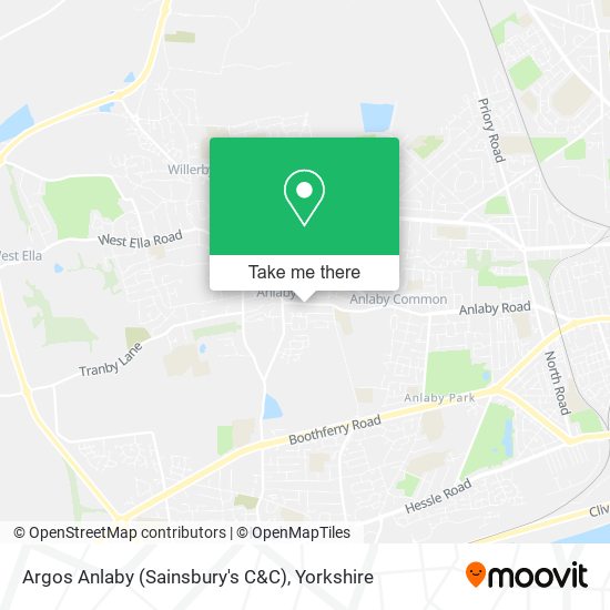 Argos Anlaby (Sainsbury's C&C) map