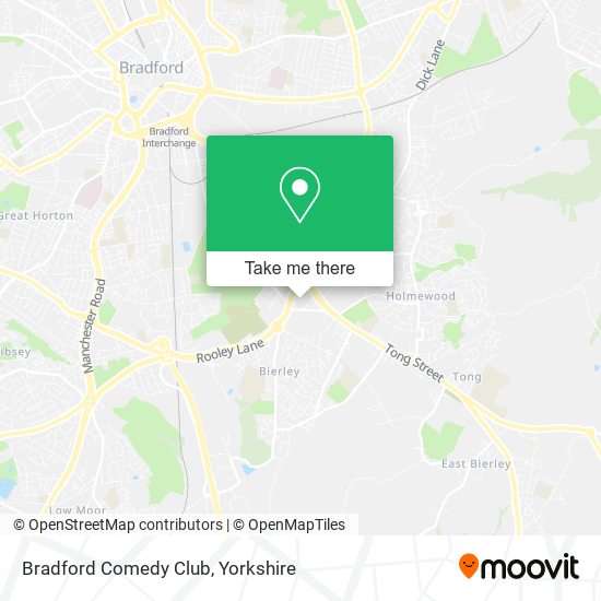 Bradford Comedy Club map