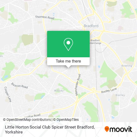 Little Horton Social Club Spicer Street Bradford map