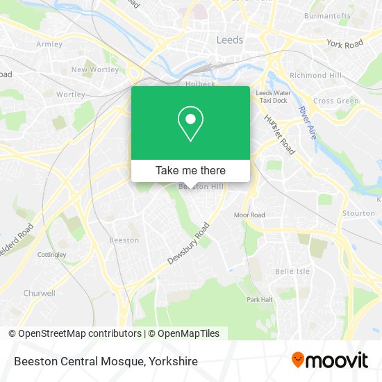 Beeston Central Mosque map