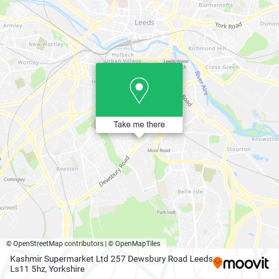 Kashmir Supermarket Ltd 257 Dewsbury Road Leeds Ls11 5hz map