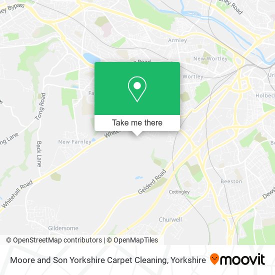 Moore and Son Yorkshire Carpet Cleaning map