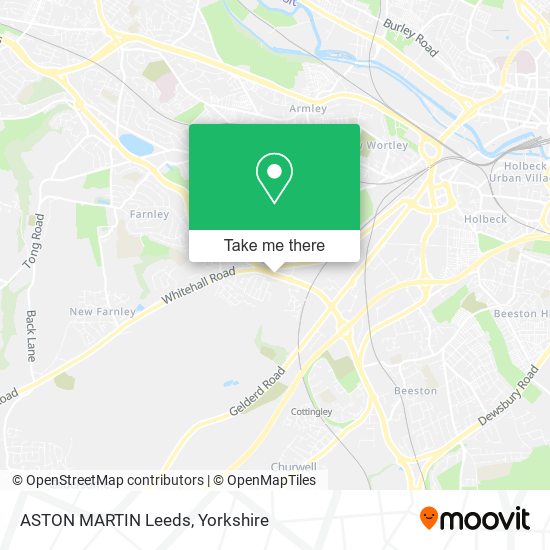 ASTON MARTIN Leeds map