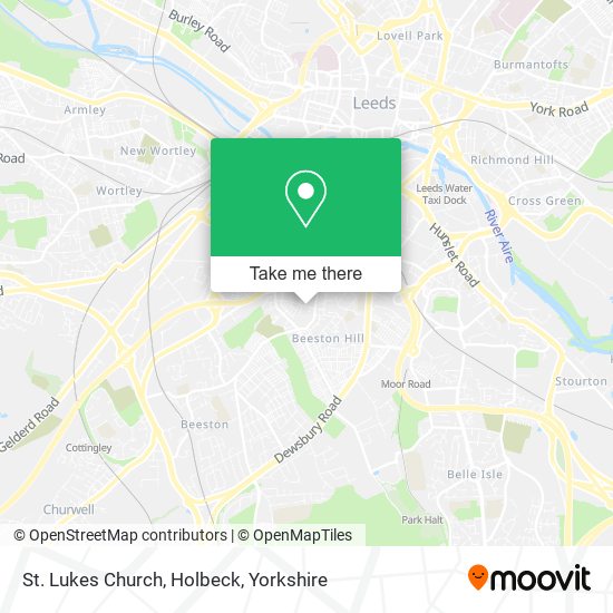 St. Lukes Church, Holbeck map