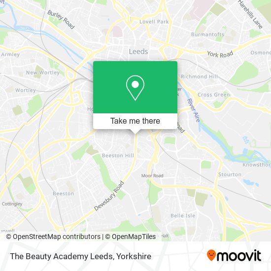 The Beauty Academy Leeds map