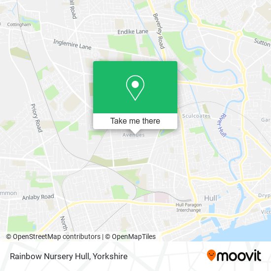 Rainbow Nursery Hull map