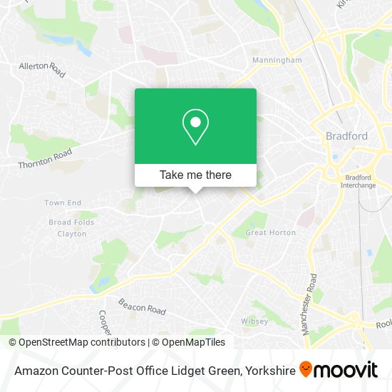 Amazon Counter-Post Office Lidget Green map
