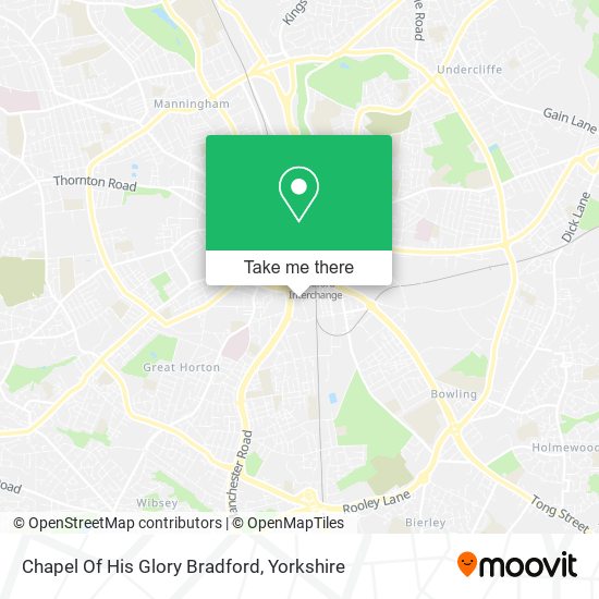 Chapel Of His Glory Bradford map