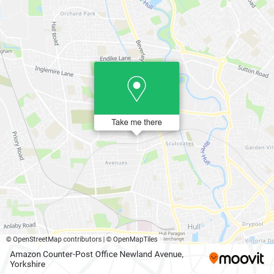 Amazon Counter-Post Office Newland Avenue map