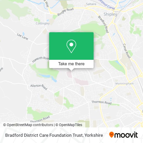 Bradford District Care Foundation Trust map