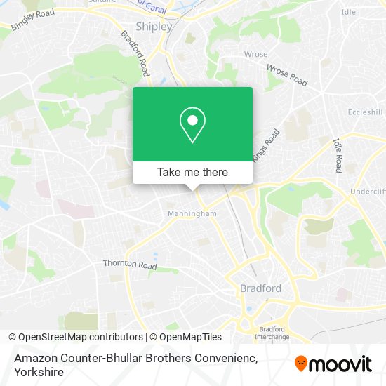 Amazon Counter-Bhullar Brothers Convenienc map