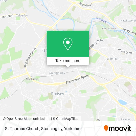 St Thomas Church, Stanningley map