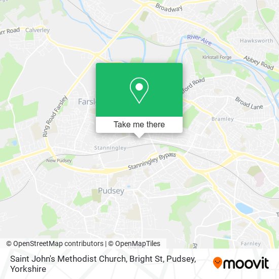 Saint John's Methodist Church, Bright St, Pudsey map