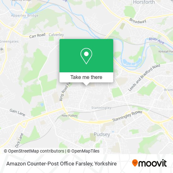 Amazon Counter-Post Office Farsley map