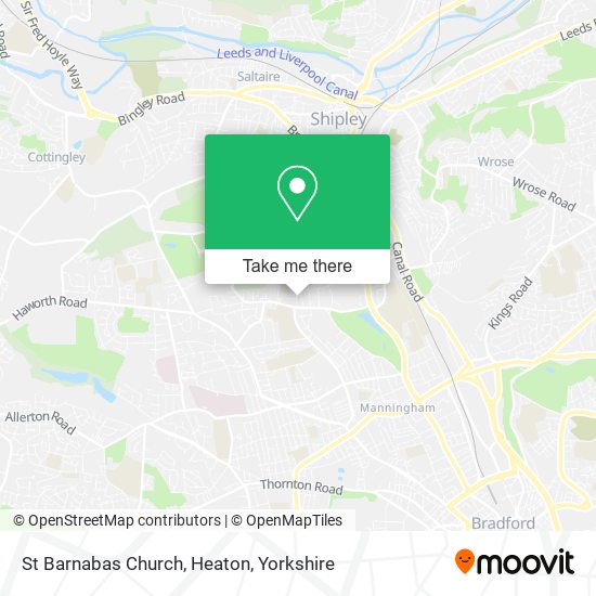 St Barnabas Church, Heaton map