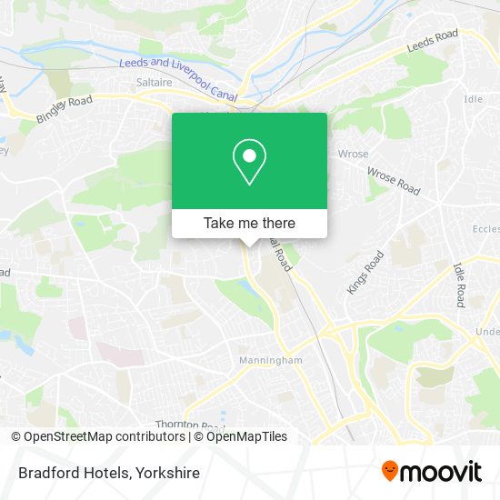 Bradford Hotels map