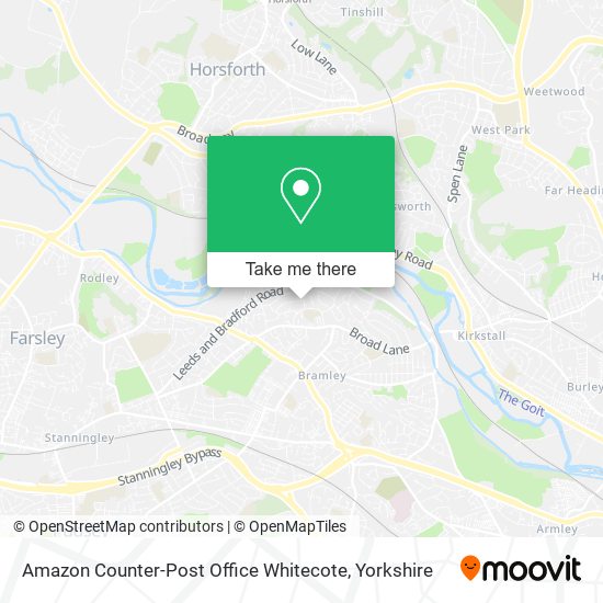 Amazon Counter-Post Office Whitecote map