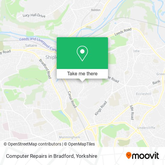 Computer Repairs in Bradford map