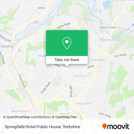 Springfield Hotel Public House map