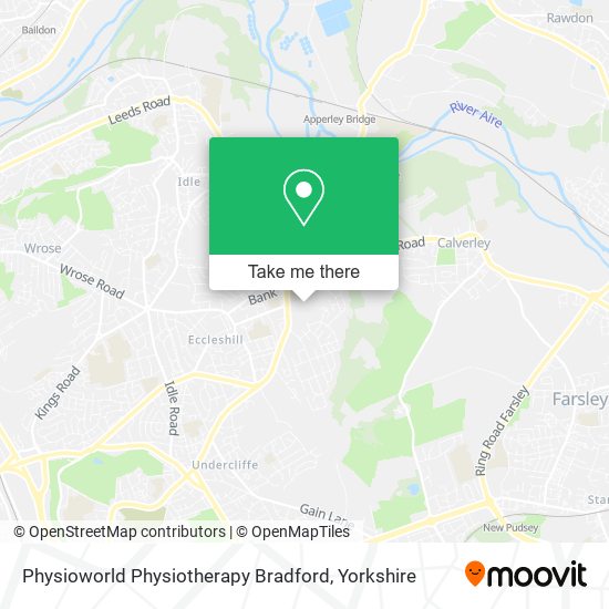 Physioworld Physiotherapy Bradford map