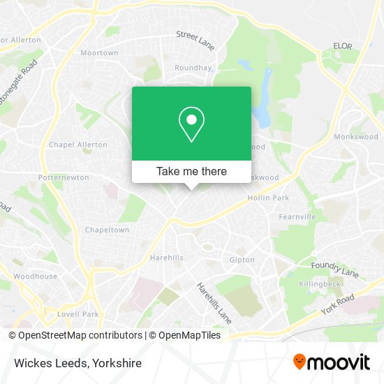 Wickes Leeds map