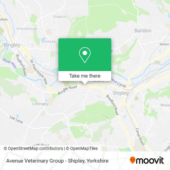 Avenue Veterinary Group - Shipley map