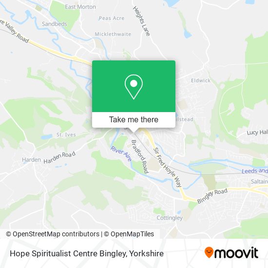 Hope Spiritualist Centre Bingley map