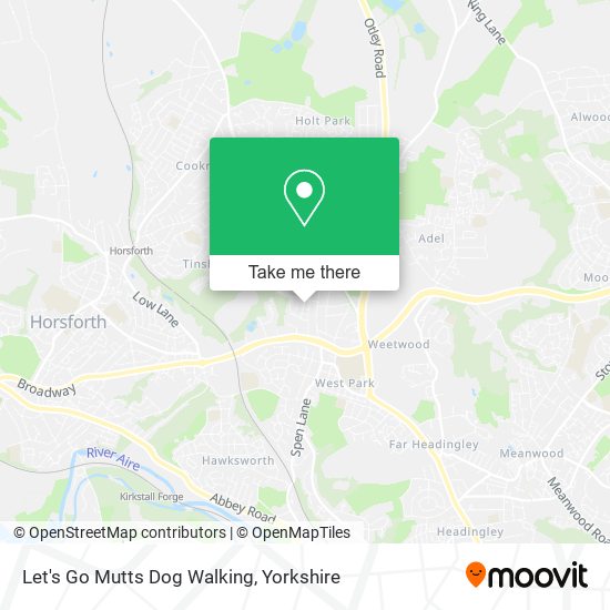 Let's Go Mutts Dog Walking map