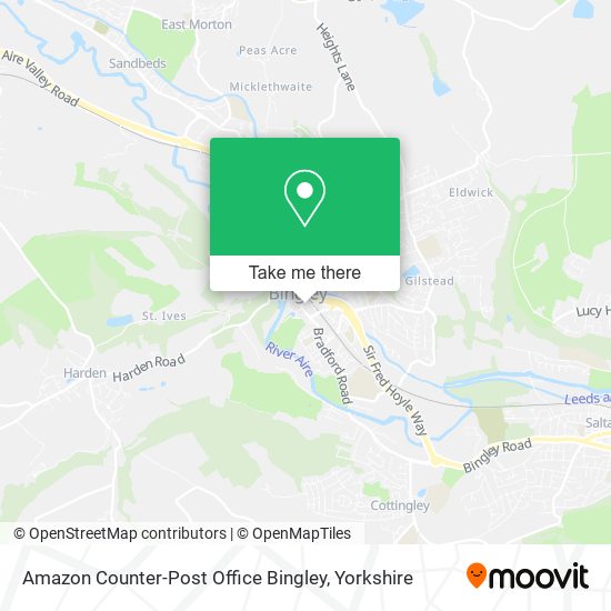 Amazon Counter-Post Office Bingley map