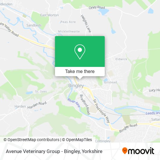 Avenue Veterinary Group - Bingley map