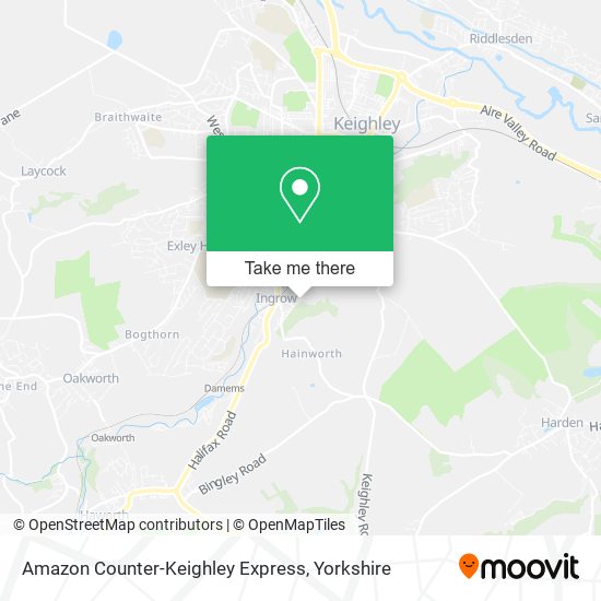 Amazon Counter-Keighley Express map