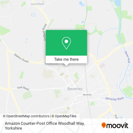 Amazon Counter-Post Office Woodhall Way map