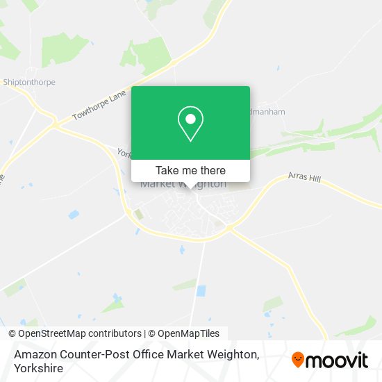 Amazon Counter-Post Office Market Weighton map