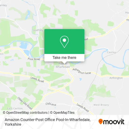 Amazon Counter-Post Office Pool-In-Wharfedale map