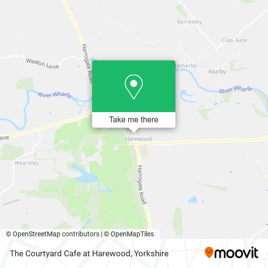 The Courtyard Cafe at Harewood map