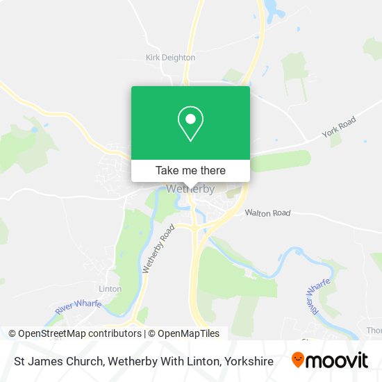 St James Church, Wetherby With Linton map