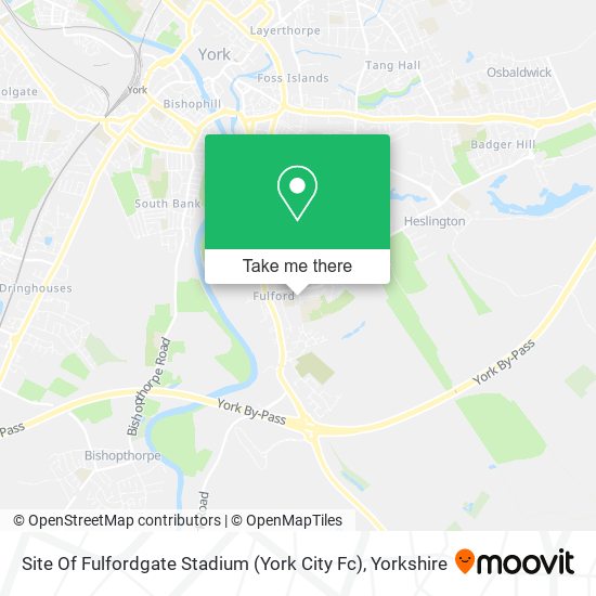 Site Of Fulfordgate Stadium (York City Fc) map