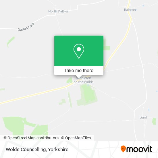 Wolds Counselling map