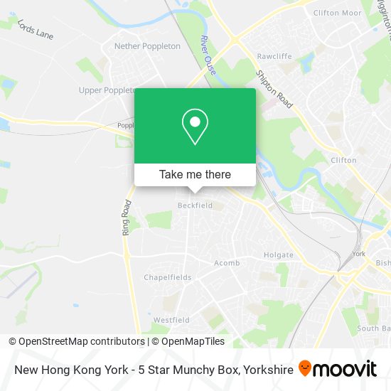 New Hong Kong York - 5 Star Munchy Box map