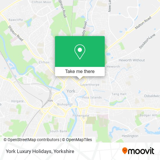 York Luxury Holidays map