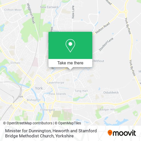 Minister for Dunnington, Heworth and Stamford Bridge Methodist Church map