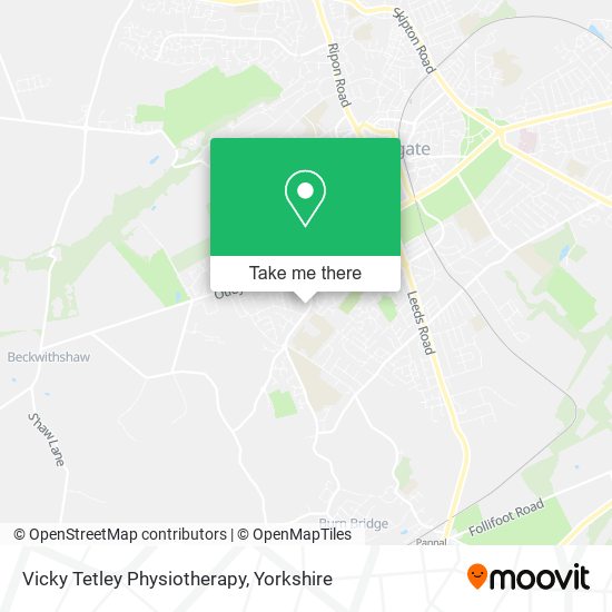 Vicky Tetley Physiotherapy map