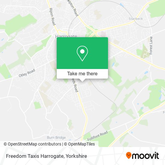 Freedom Taxis Harrogate map