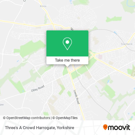 Three's A Crowd Harrogate map