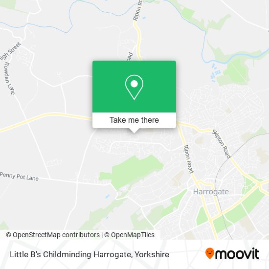 Little B's Childminding Harrogate map