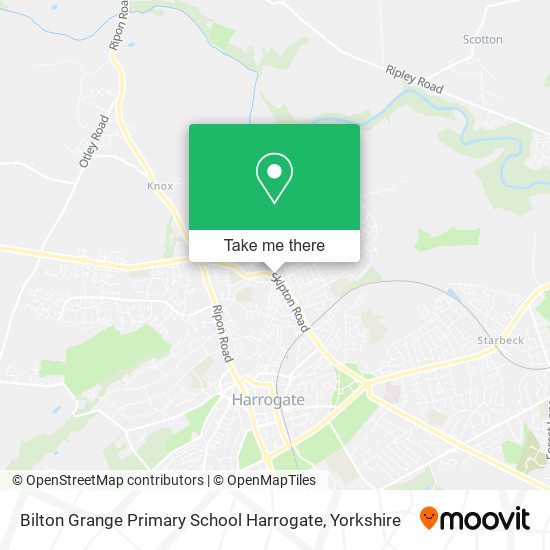 Bilton Grange Primary School Harrogate map