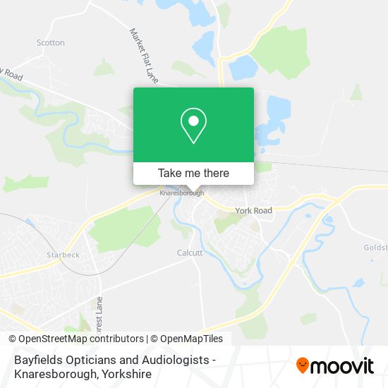 Bayfields Opticians and Audiologists - Knaresborough map