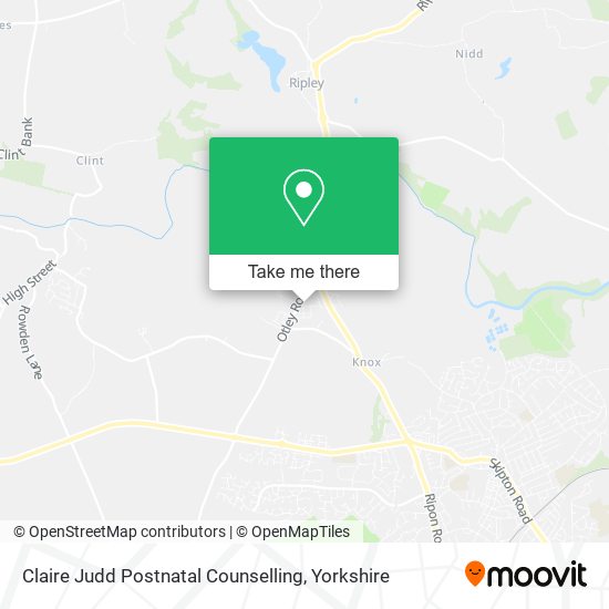 Claire Judd Postnatal Counselling map